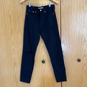 Levi Wedgie Black Jeans